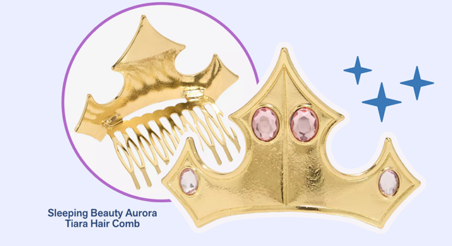 Sleeping Beauty Aurora Tiara Hair Comb