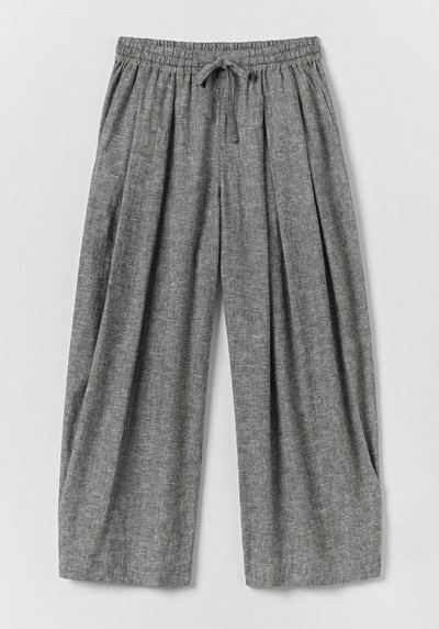 Carys Drawcord Linen Cotton Wide Leg Trousers