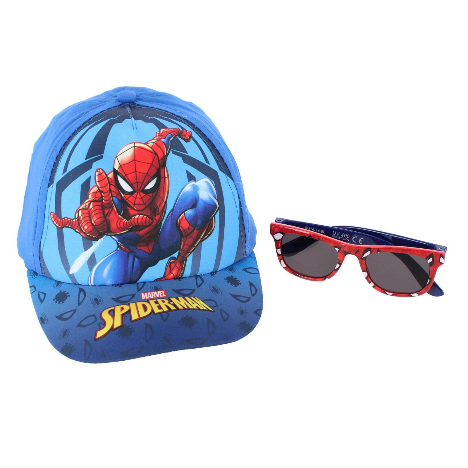 Image of Textiel Trade Boy's Spiderman Baseball Hat & Sunglasses Set