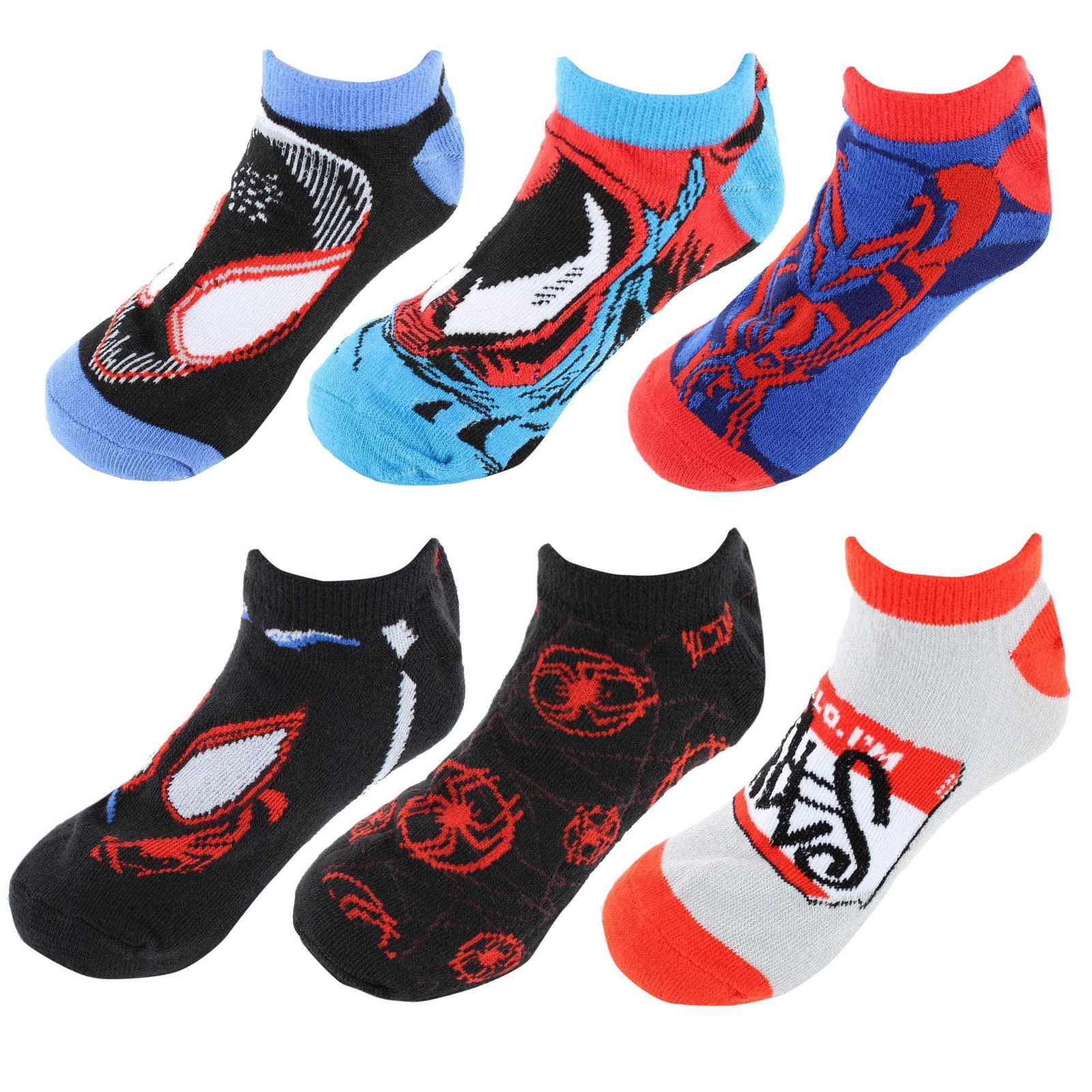 Image of U.P.D., INC Boy's Spider-Man No Show Socks (6 Pack)