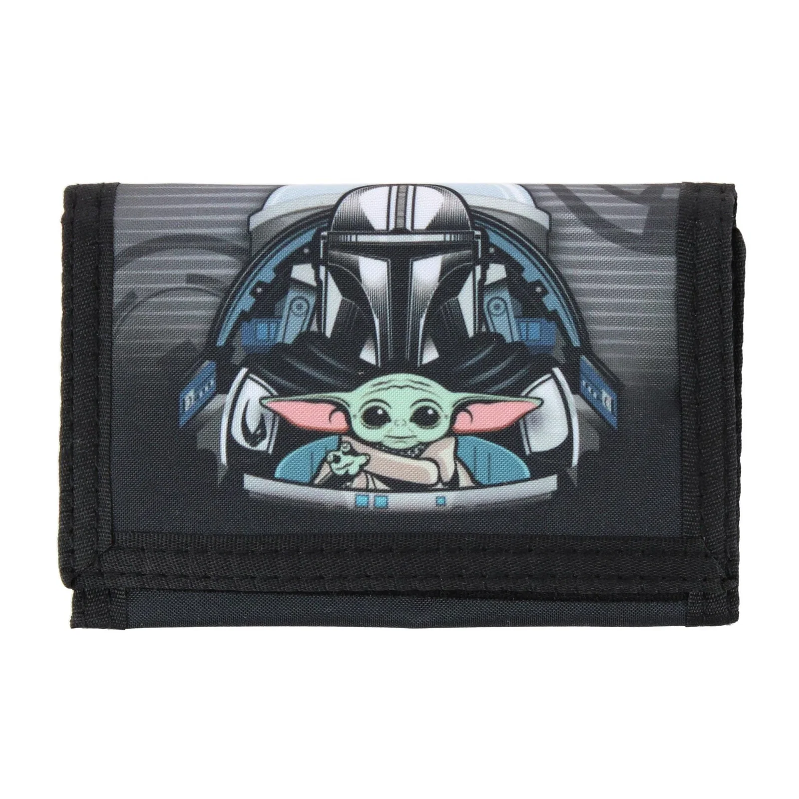 Image of Textiel Trade Disney's Kid's Mandalorian & Grogu Tri-Fold Wallet