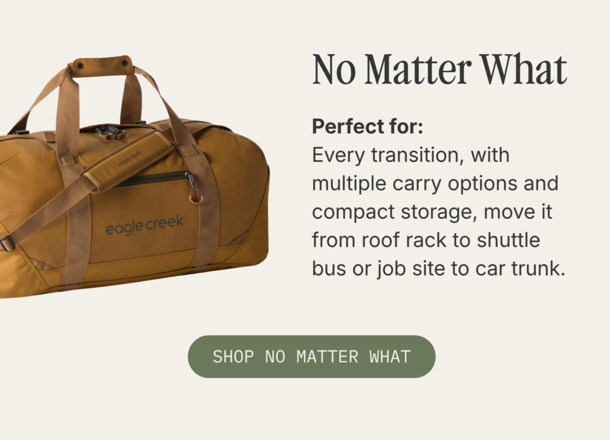 Our lightest, go-anywhere duffel bag option.