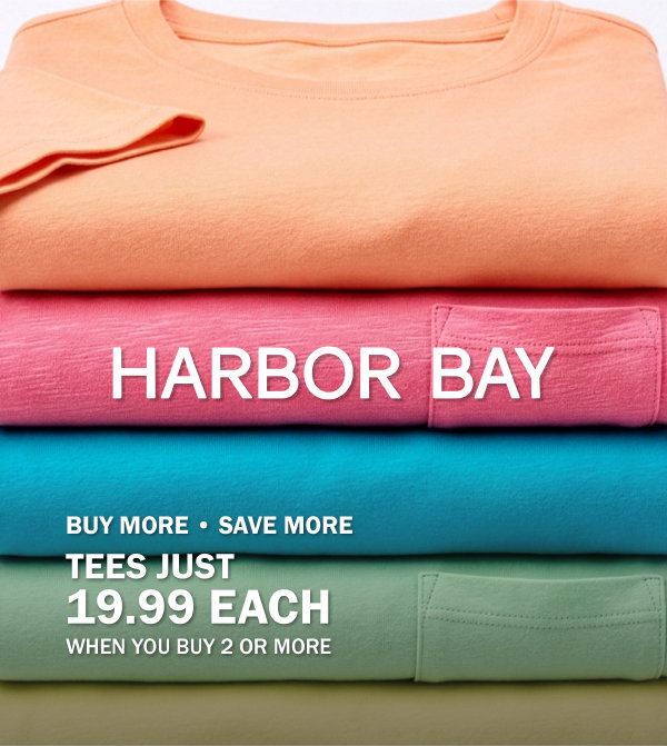 Buy more, save more tees. Just 19.99 each when you buy 2 or more