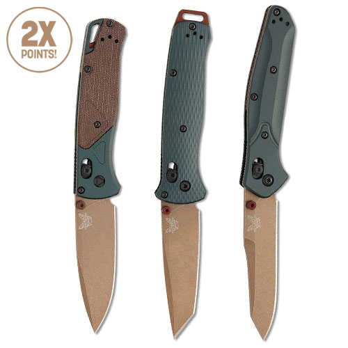 Benchmade Seasonal Taiga Green Bugout, Bailout, and Osborne