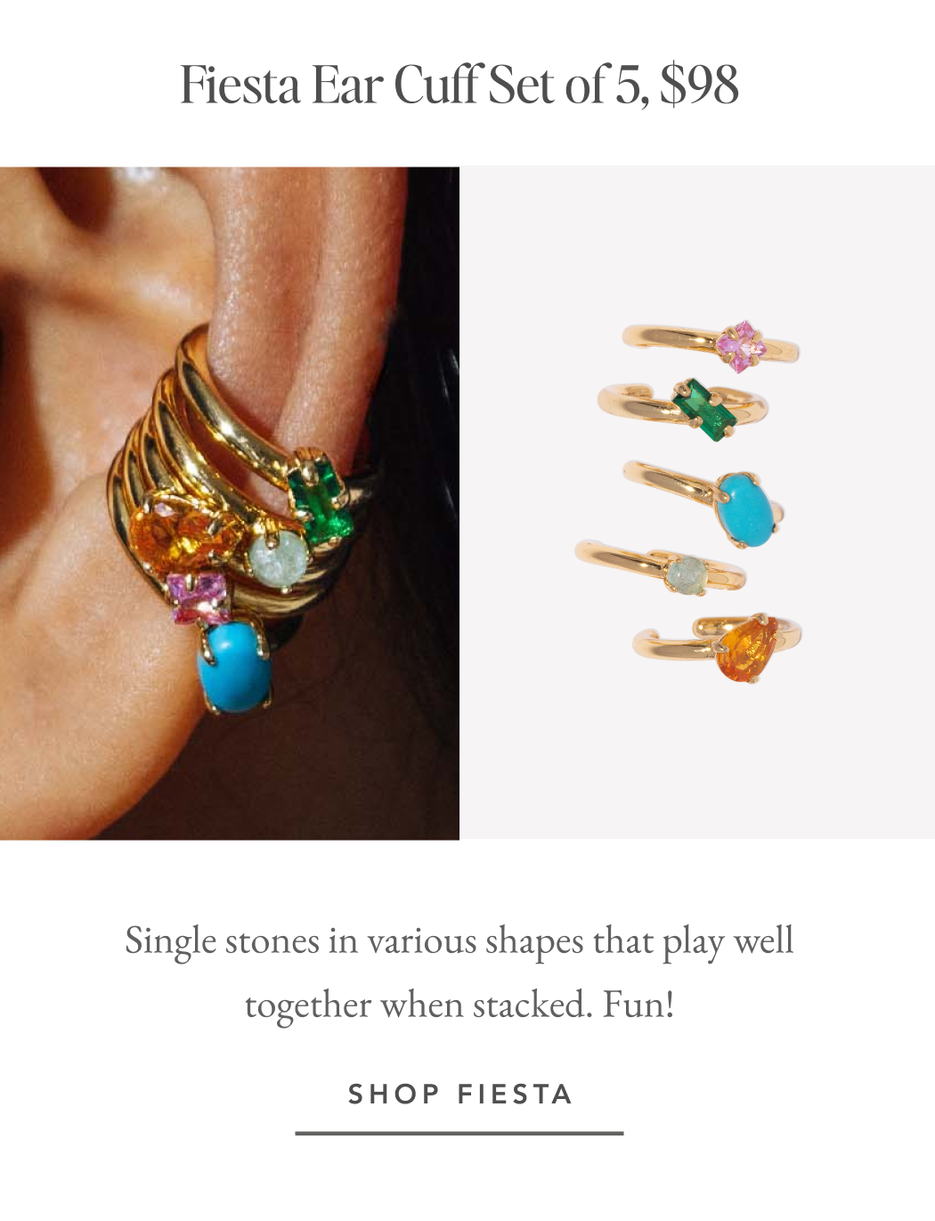 Fiesta Ear Cuff Set of 5 - $98
