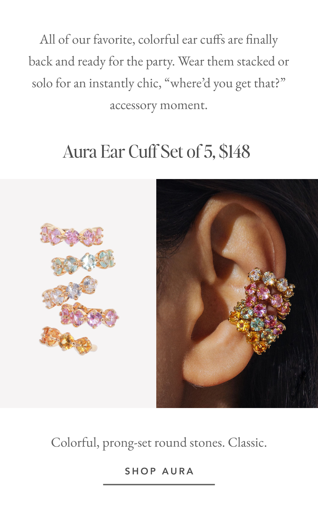 Aura Ear Cuff Set of 5 - $148