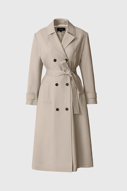 LORNA Wool Gabardine Trench Coat