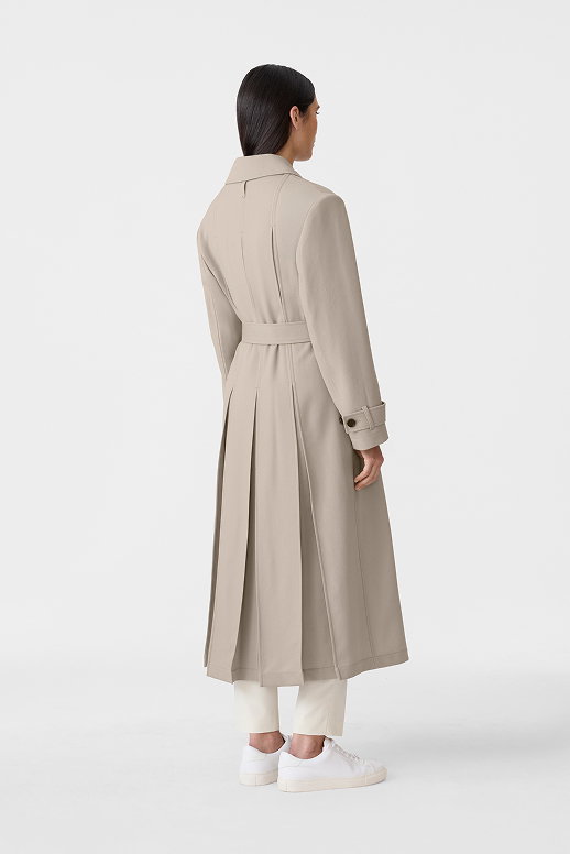 LORNA Wool Gabardine Trench Coat