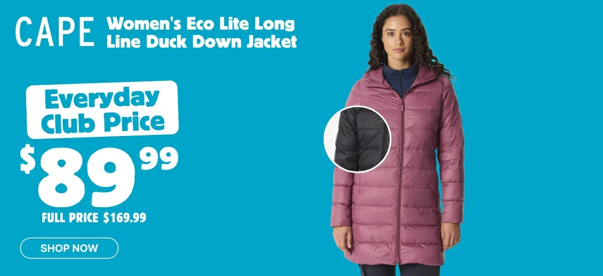 Cape Women's Eco Lite Long Line Duck Down Jacket