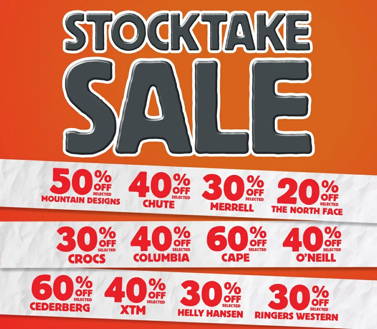 Stocktake Sale