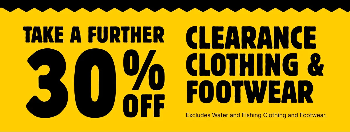 Further 30% off Clothing & Footwear Clearance