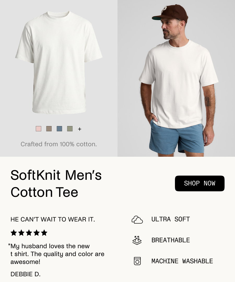 SoftKnit Men's Cotton Tee