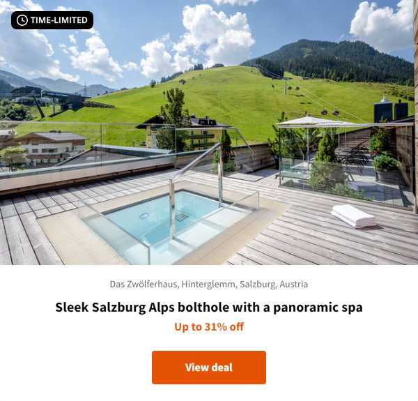 Sleek Salzburg Alps bolthole with a panoramic spa