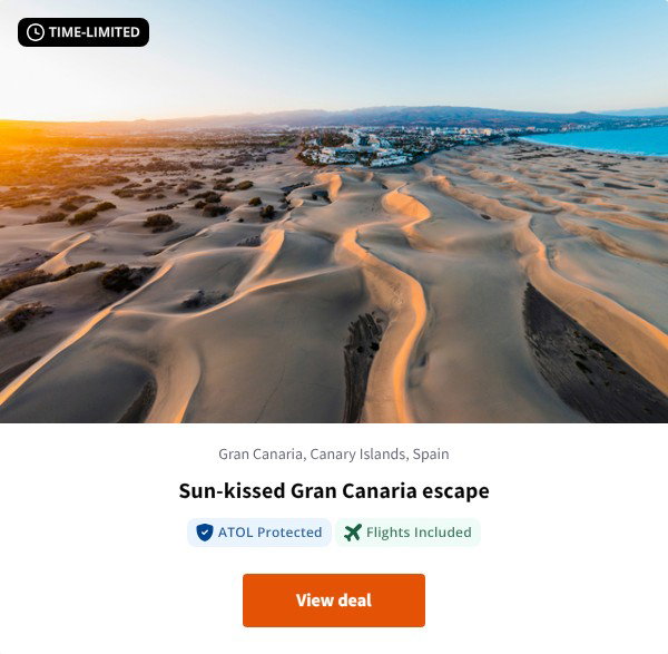 Sun-kissed Gran Canaria escape