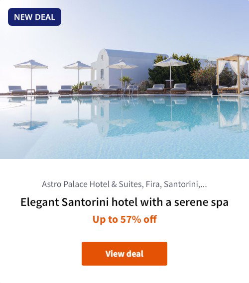 Elegant Santorini hotel with a serene spa