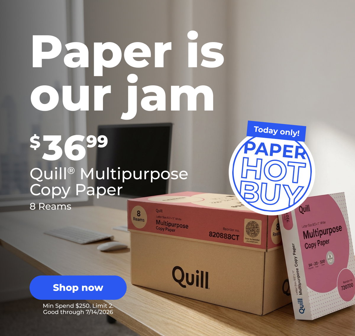 $36.99 Quill® Multipurpose Copy Paper - Shop now