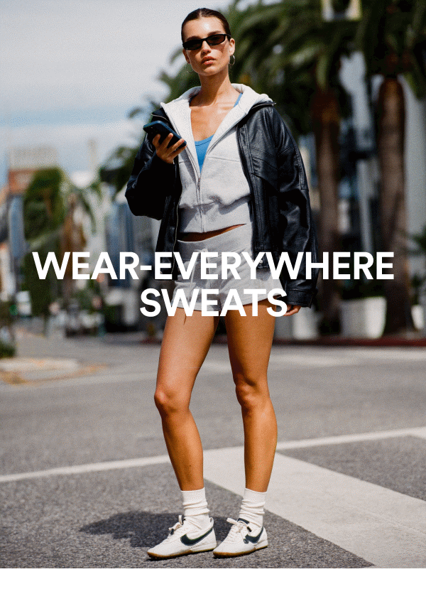 Wear-Everywhere Sweats model styling on street
