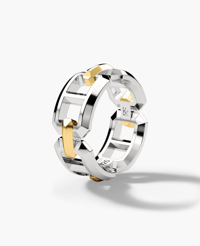hercules-two-tone-silver-and-18k-yellow-gold-ring