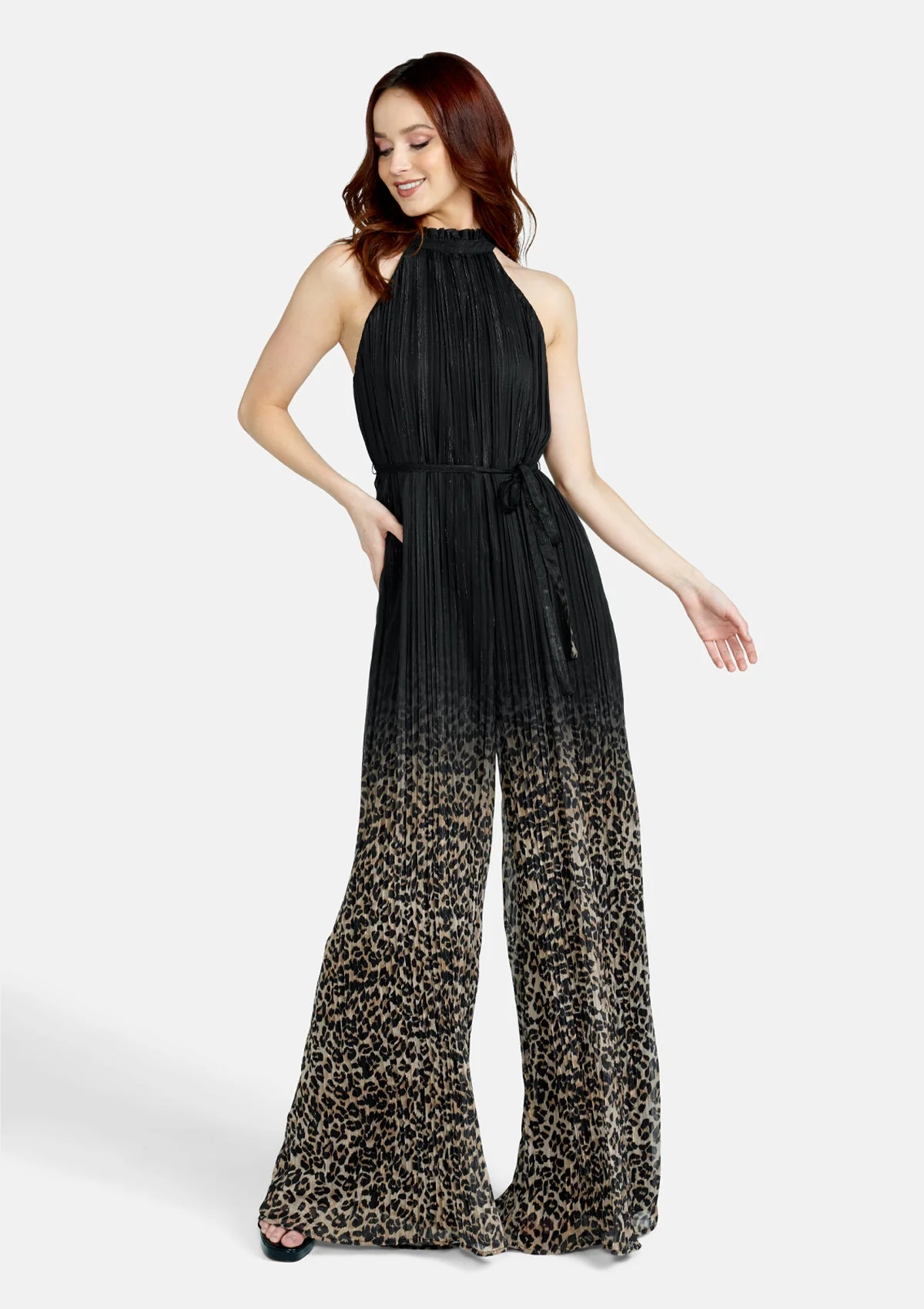 Image of Tall Desiree Pleated Jumpsuit