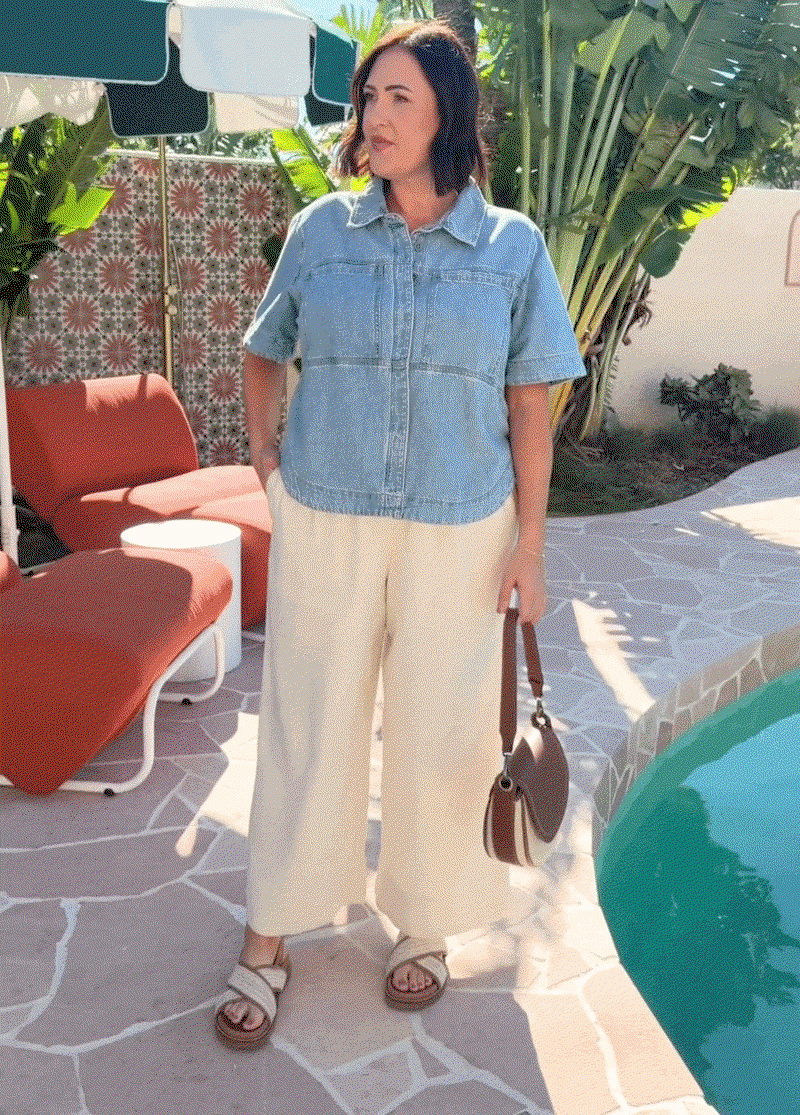 Amara crop pant creme