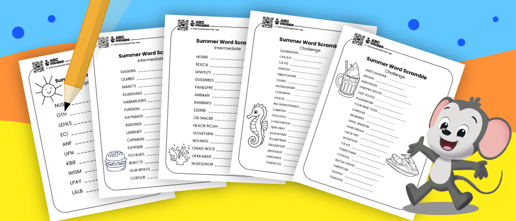 Printable Summer Word Scramble for Kids