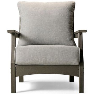 Cove Beach Lounge Chair - Chic Contemporary Design - High-Performance Nuvella Cushions - Versatile Grey Finish - Durable High-Density Polyethylene