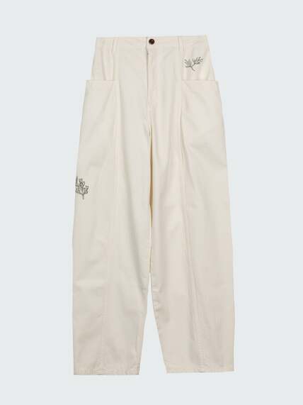 Women's Floral Marine Croft Workwear Barrel Trouser