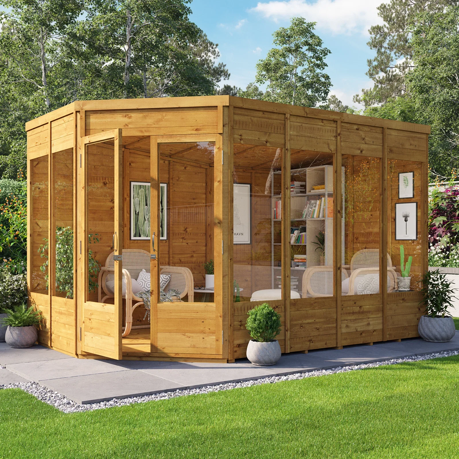 Image of BillyOh Renna Tongue and Groove Corner Summerhouse