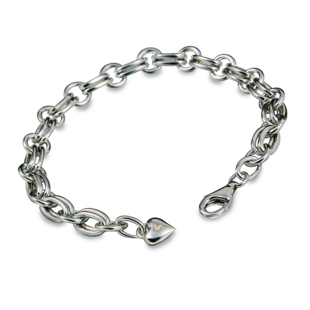Image of Statement Silver Charm Bracelet