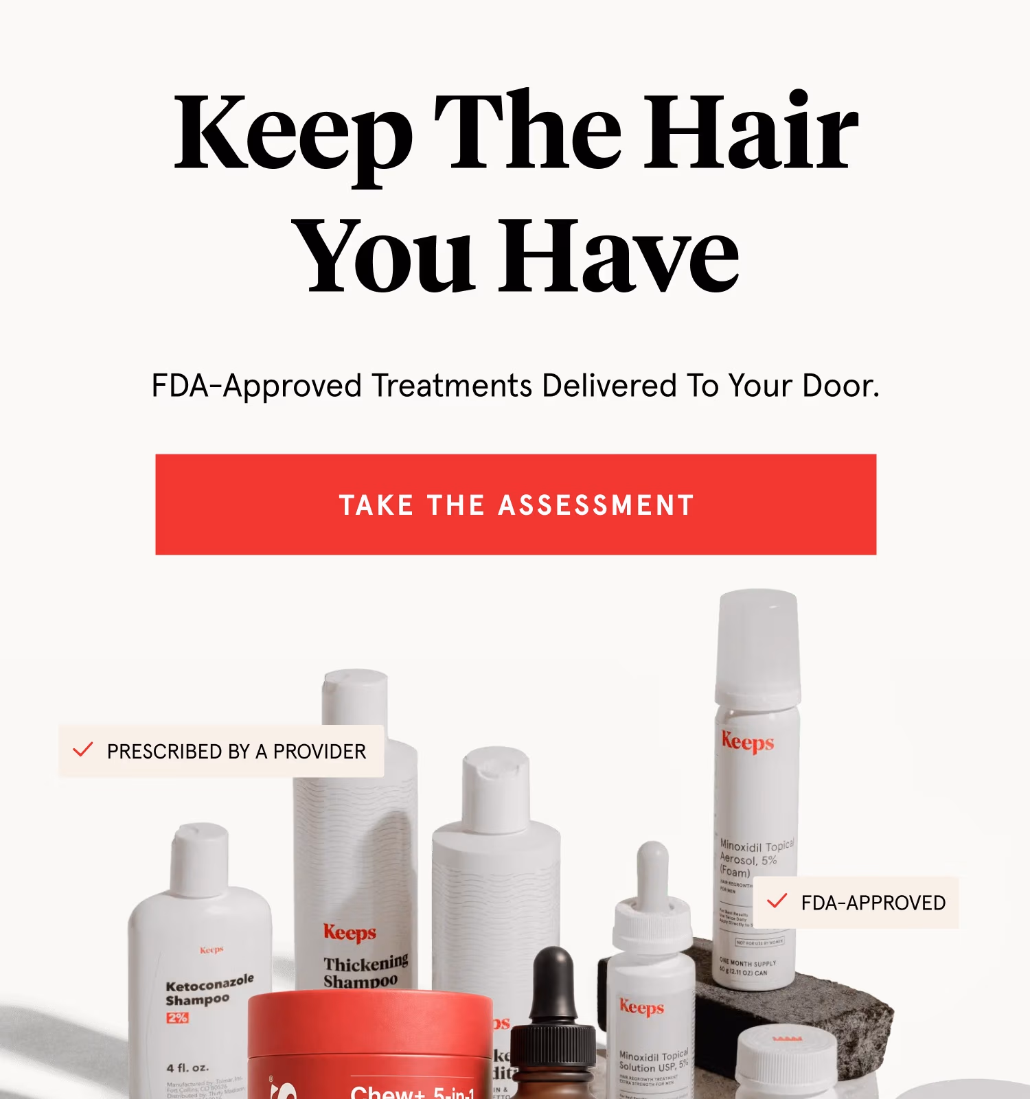 Keeps the hair you have. 