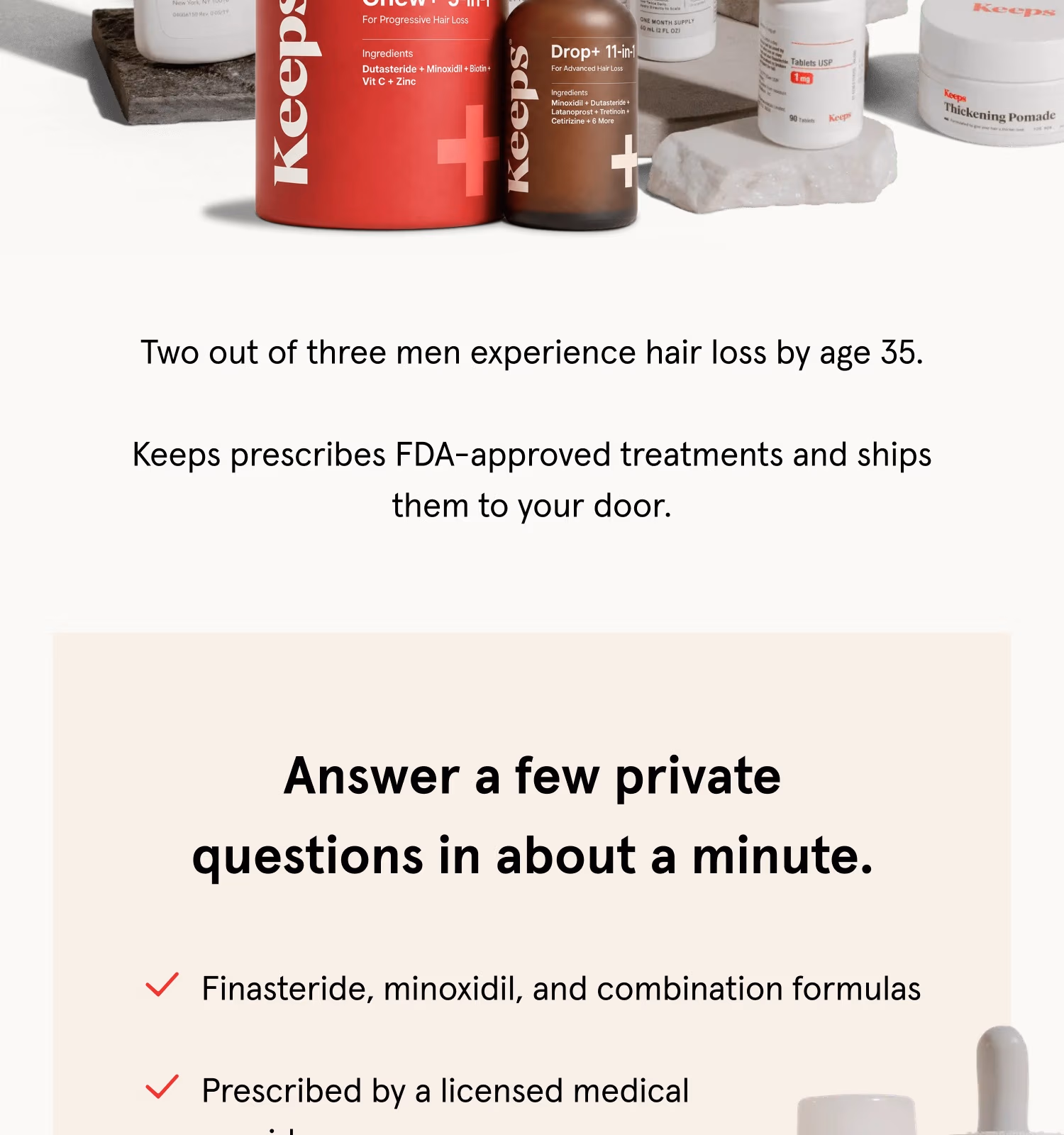 Two out of three men experience hair loss by age 35
