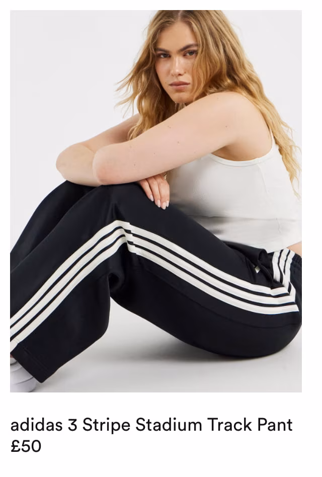 adidas 3 Stripe Stadium Track Pant £50