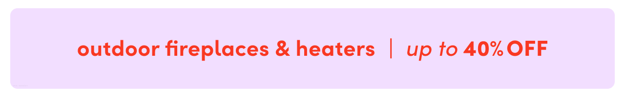 outdoor fireplaces & heaters clearance