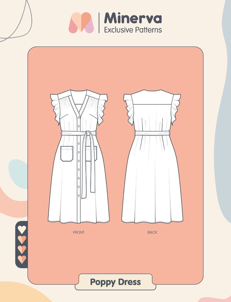 Minerva Exclusive Sewing Pattern Poppy Dress
