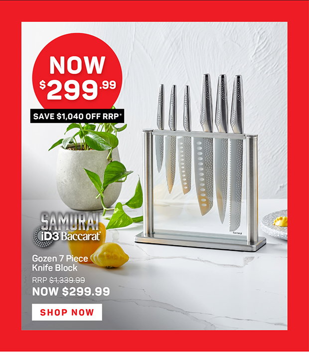Baccarat iD3 SAMURAI Gozen 7 Piece Knife Block