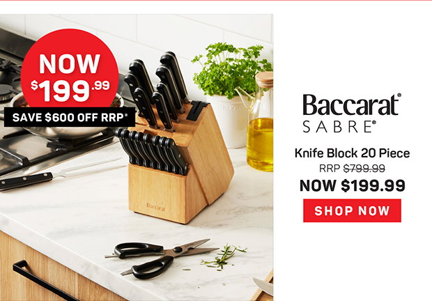 Baccarat SABRE Knife Block 20 Piece