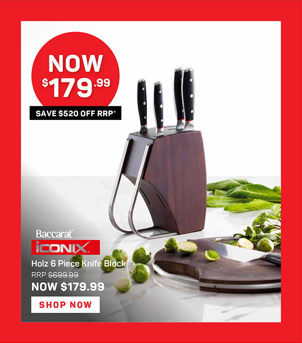 Baccarat iconiX Holz Knife Block 6 Piece
