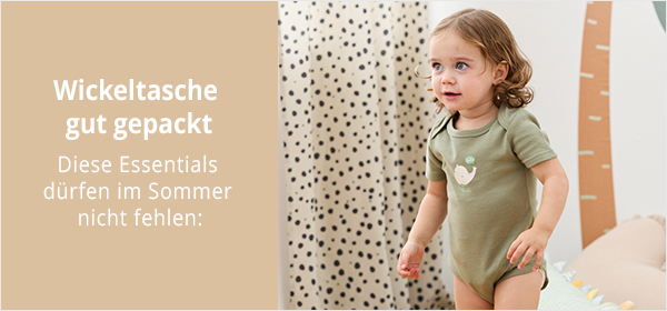 Wickeltasche gut gepackt - Diese Essentials dürfen im Sommer nicht fehlen: