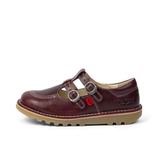 Adult Womens Kick T-Double Leather Dark Red