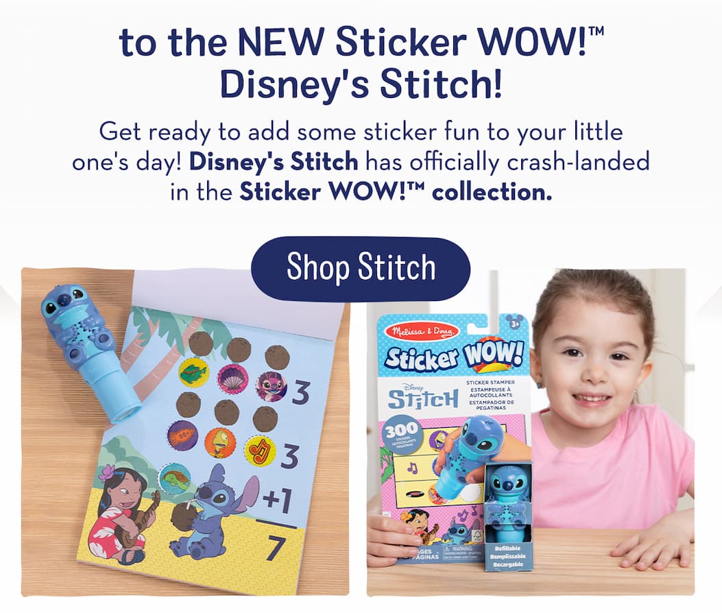 Get ready to add some sticker fun to your little one's day! Disney's Stitch has officially crash-landed in the Sticker WOW!™ collection.