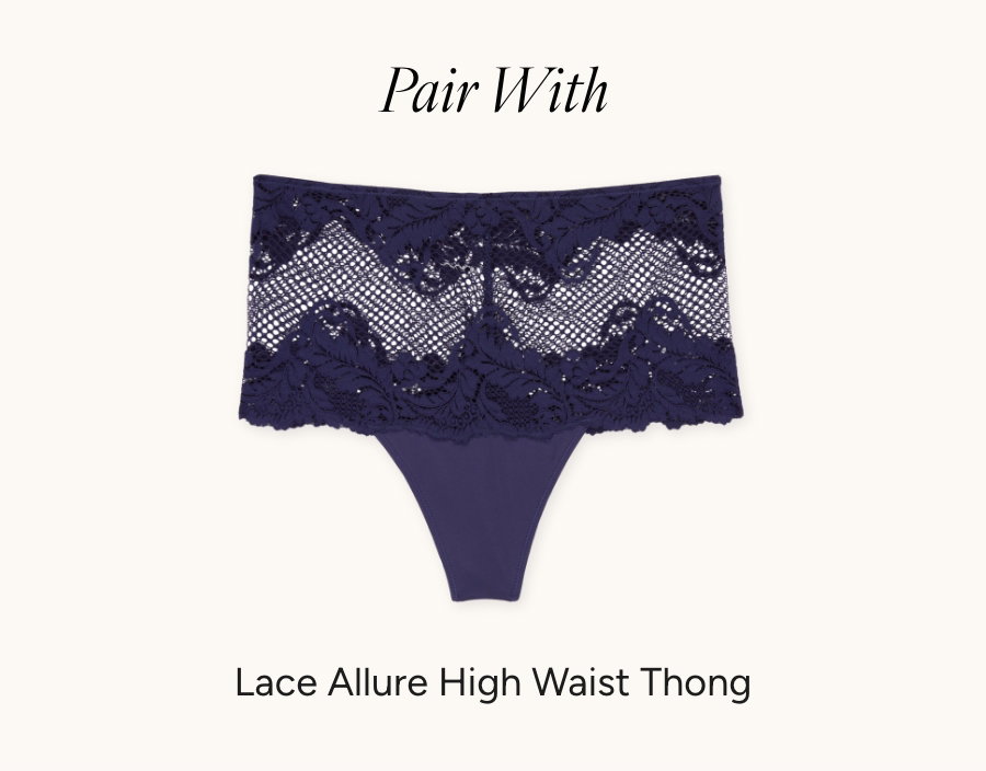 Lace Allure High Waist Thong