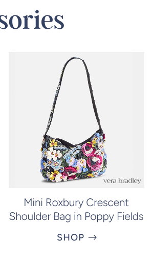 Mini Roxbury Crescent Shoulder Bag in Poppy Fields