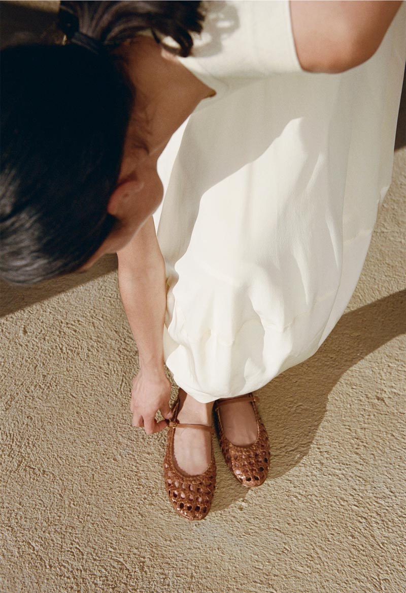 The Demi Jane in Saddle Woven Leather