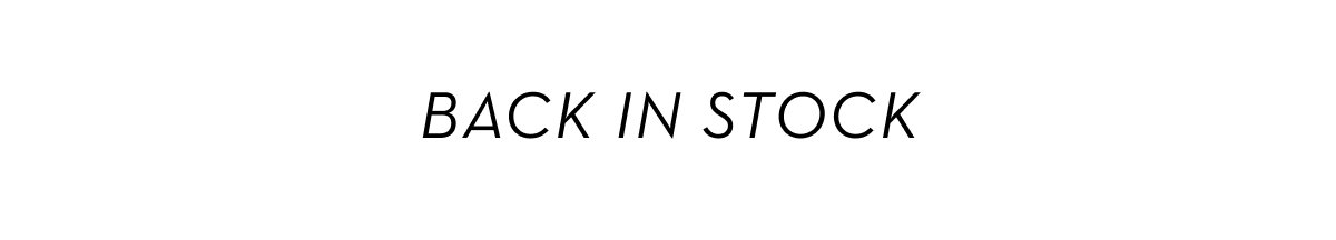 Back In Stock