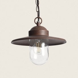 Perth Single Light Pendant Porch Lantern In Coffee Brown Finish