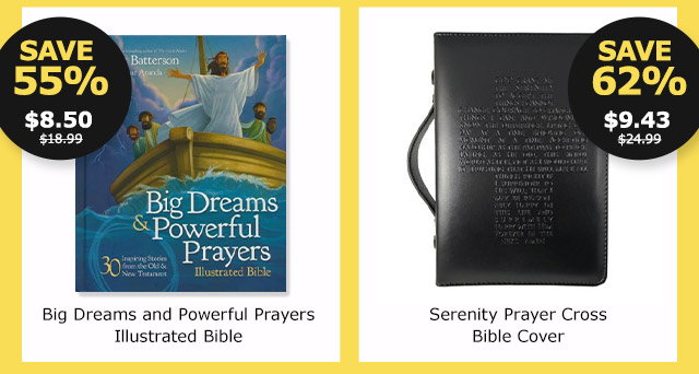 Big Dreams and Powerful Prayers | Serenity Prayer Cross Bible Cover