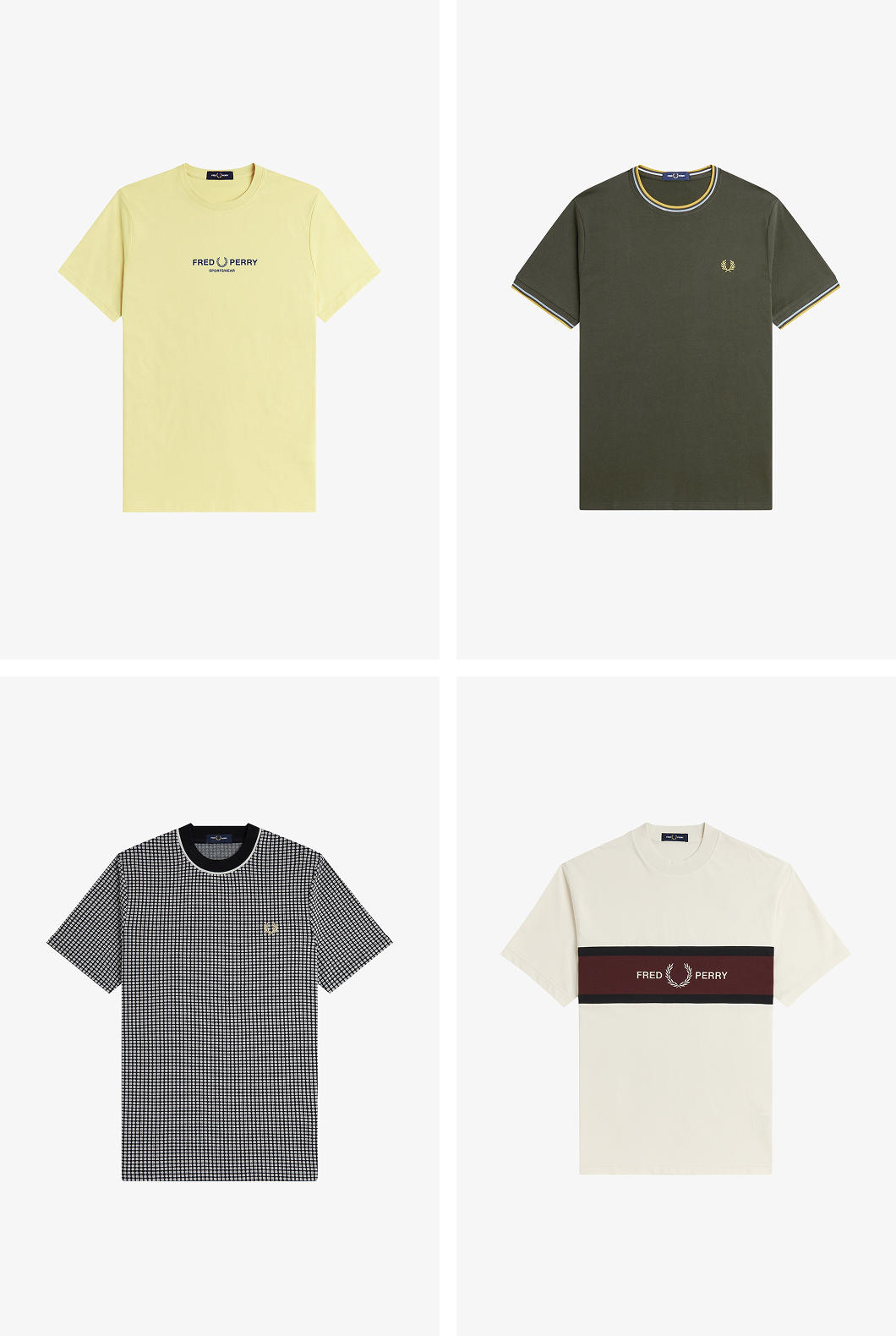 A selection of Fred Perry T-Shirts in the Sale