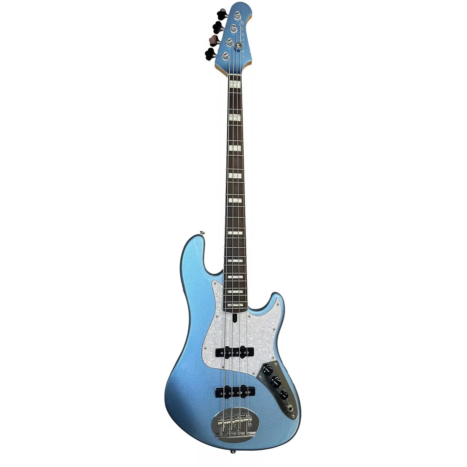 Lakland Skyline DJ-4 Darryl Jones Signature Lake Placid Blue Gloss elektrische basgitaar (B-Stock)