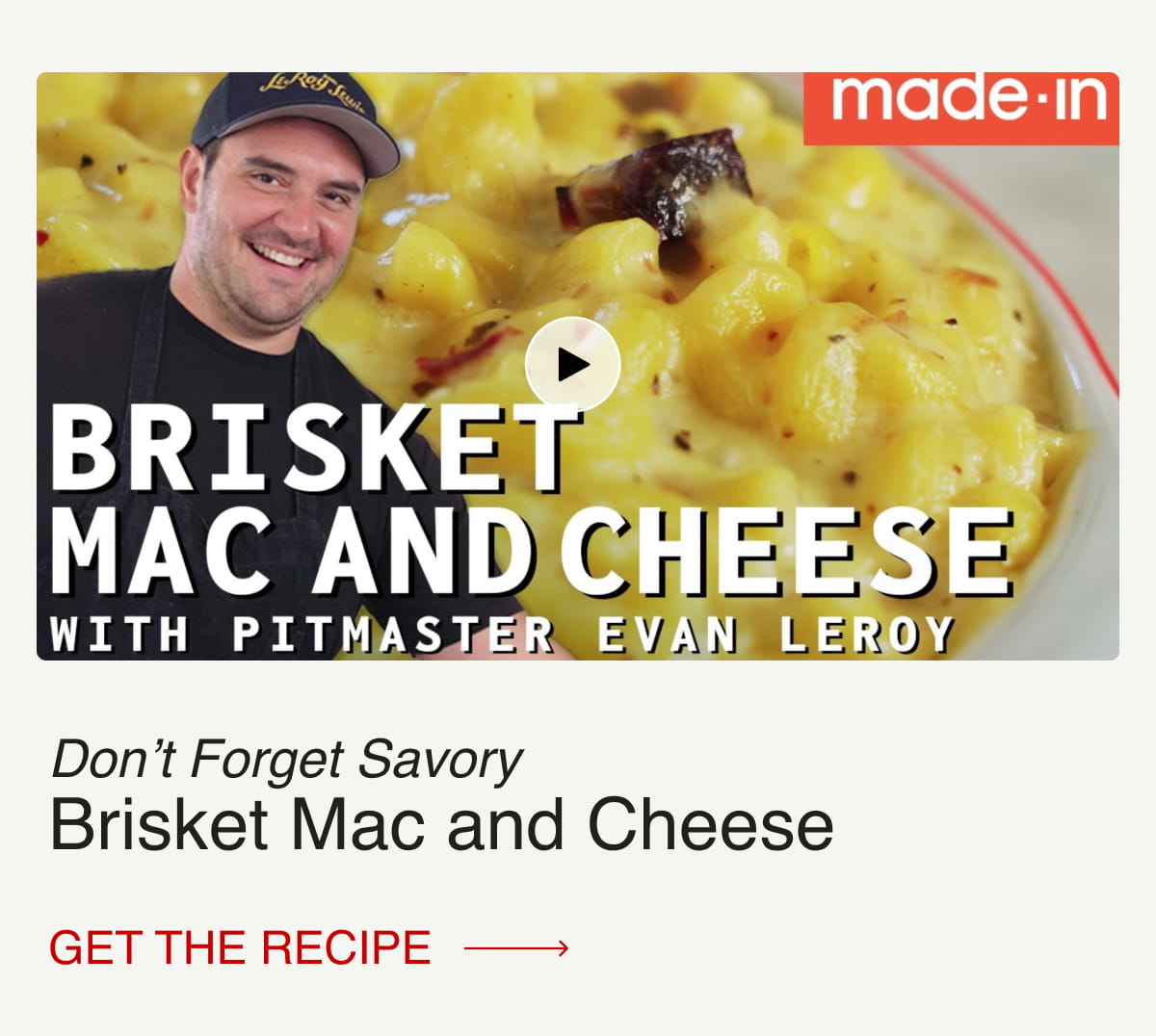 Don’t Forget Savory - Brisket Mac and Cheese - Get The Recipe