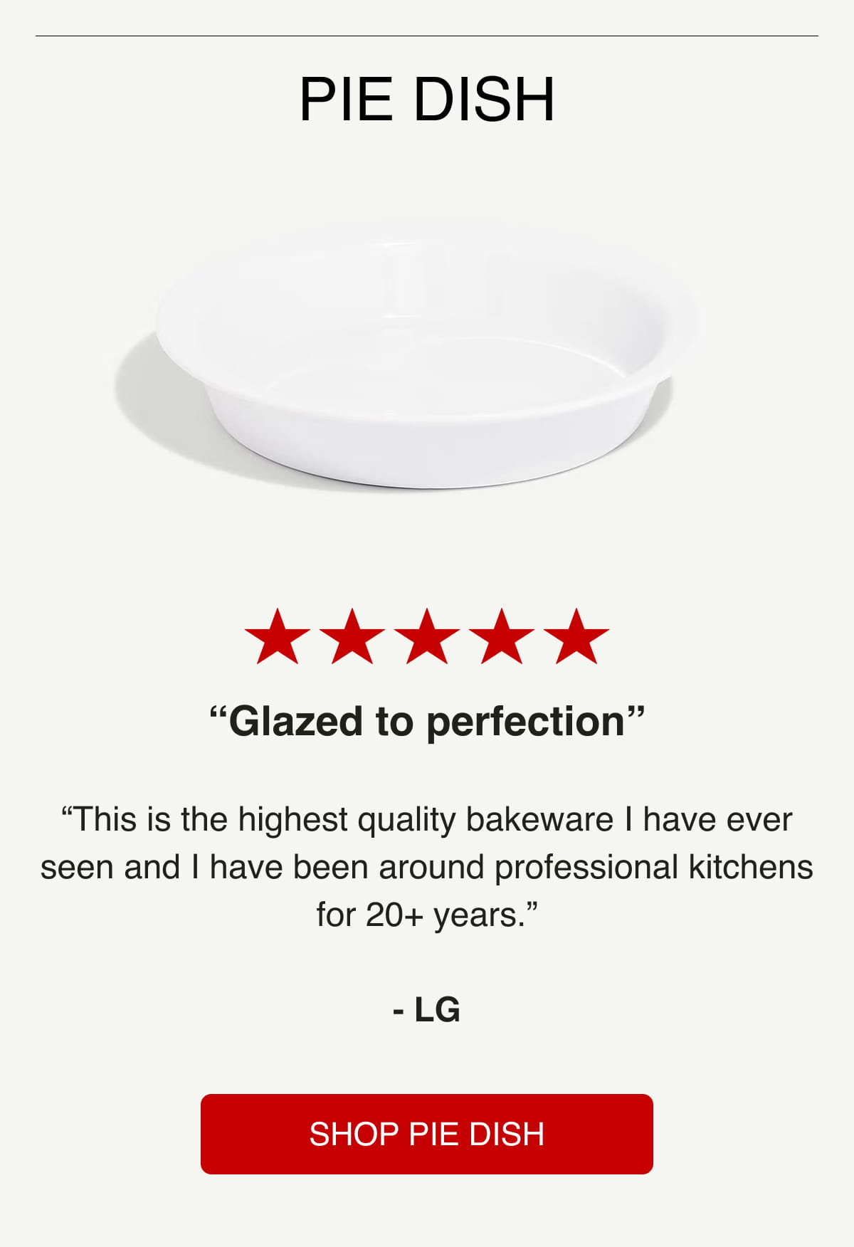 Pie Dish - Shop